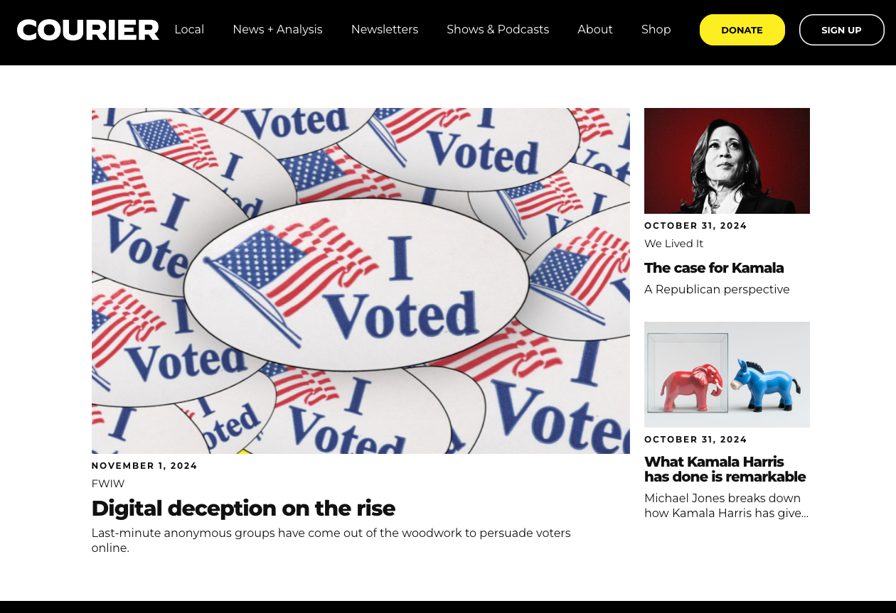 Courier Newsroom Spent Big on a Meta Ad Blitz in October